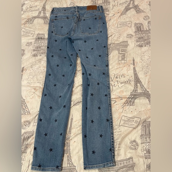 Madewell 10” High-Rise Skinny Star-Patterned Jeans size 25 - Picture 4 of 8